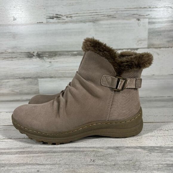 BareTraps Women's Avita Cold Weather Ankle Booties Faux‎ Fur Line Brown 6M - Picture 2 of 8